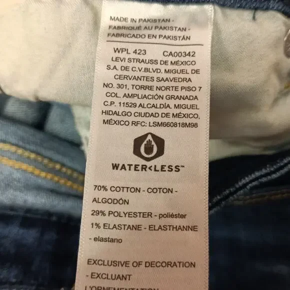 Levi Strauss Signature Jeans Women’s 2M 26x32 Mid Rise Straight Stretch Blue - Picture 4 of 7